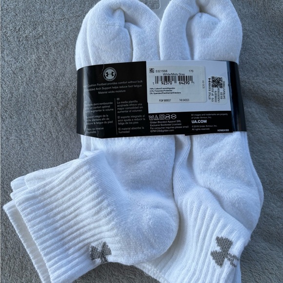Under Armour White Athletic Socks - Picture 2 of 4